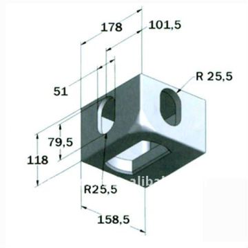 Steel fitting corner casting