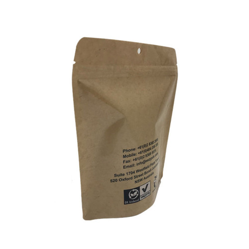 Miljøvenlig 250 g brugerdefineret kaffepose til butik