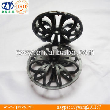 Black random tower packing, teller rosette,cheap plastic random packing