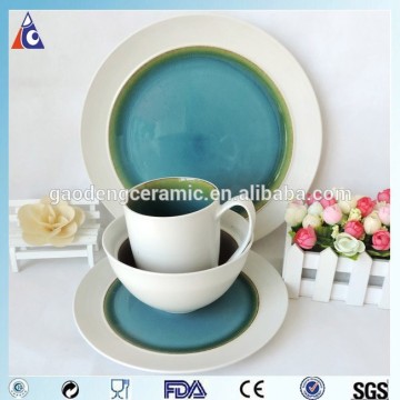 4pcs A grade crackled blue glazing dinnerware