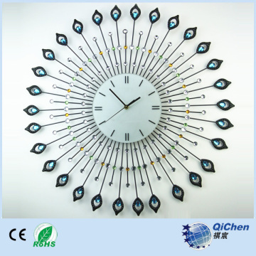 Eye shape metal wall clock