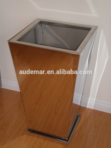 Audemar 1.2MM Thickness Decorative Tapered Stainless Steel 304 Poly Terrazzo Planter With Mirror Face