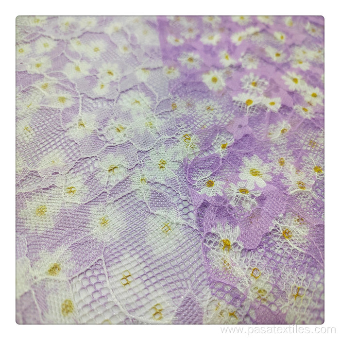 nylon stretc lace print fabric digital printed fabric