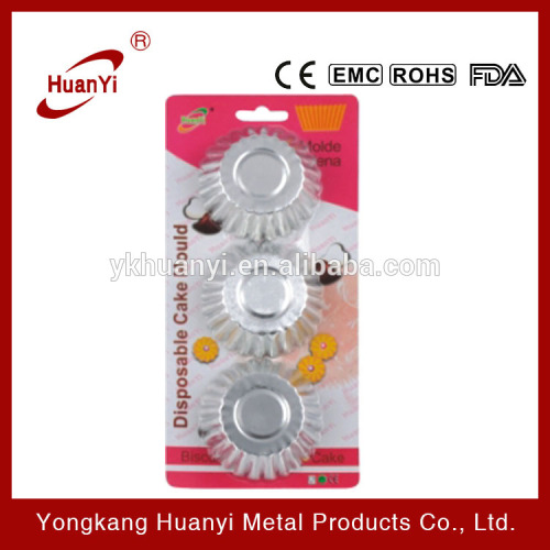 3pcs aluminium cake mould daisy design