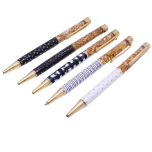 Customizable Glitter Metal Ballpoint Pen with Floating Glitter Design