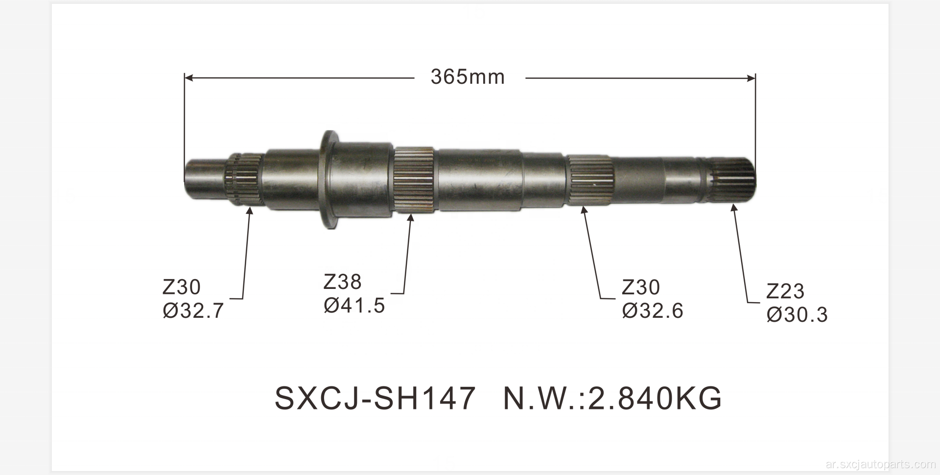 سيارات اليابانية يدوي علبة التروس الأجزاء الرئيسية لعمود Hilux 2KD 33321-35141