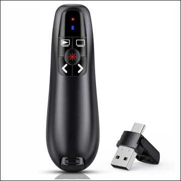 2.4 GHz Rechargeable Wireless Presenter with Red Pointer and USB RF Remote Control