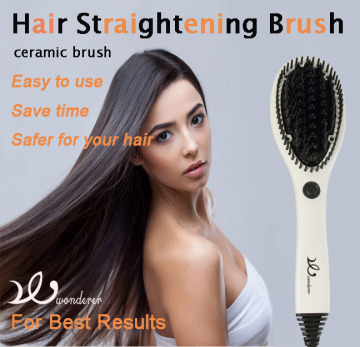 Hair Straightening Brush Ceramic