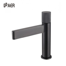 Black Rotating Spiral Pattern Basin Single Hole Faucet