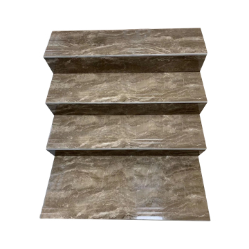 Chinese Factory Brown Marble 470x1200mm Polished Porcelain Tile Stair Step