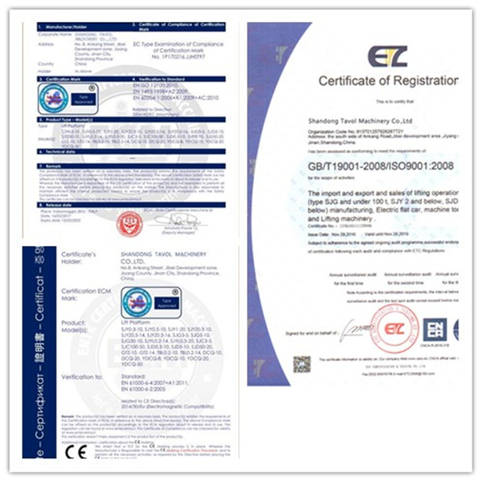 Scissor lift CE ISO9001