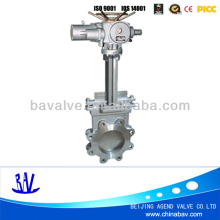 Electric actuator knife gate valve
