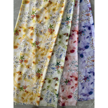 Respirável 100% Rayon Print Fabrics for Summer Dress