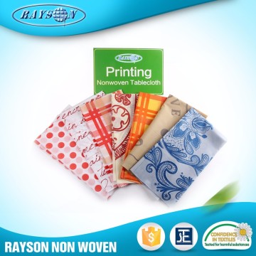 2016 china Supplier Good Quality Tnt Printed Cheap Nonwoven Tablecloths For Restaurant