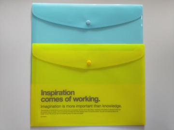 Colored efficient spill resistant filing envelopes