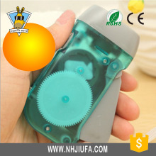 JF Hand Crank 3 Promotional LED Flashlight ,Mini hand press crank dynamo led flashlight flash light ,3 LED Hand Cranked Flashlig