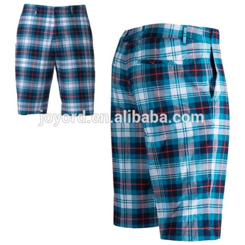 Custom made Plaid Pattern Tech Bermuda Golf Shorts