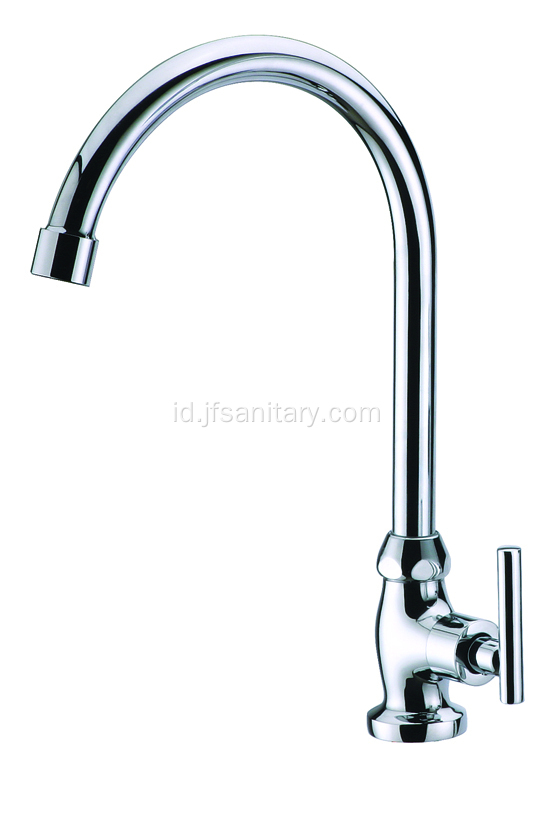 Kuningan Tubuh Single Dingin Kitchen Faucet Ketuk