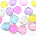 Großhandel Farbe Transparente Jakobsmuschel In Shell Shaped Kawaii Resin Cabochon Mini Resin Charms Für DIY Zubehör oder Schlüsselanhänger