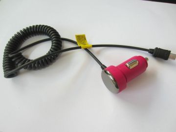 Pink Emergency Portable Mini Double Usb Car Charger For Iphone , Ipod , Ipad