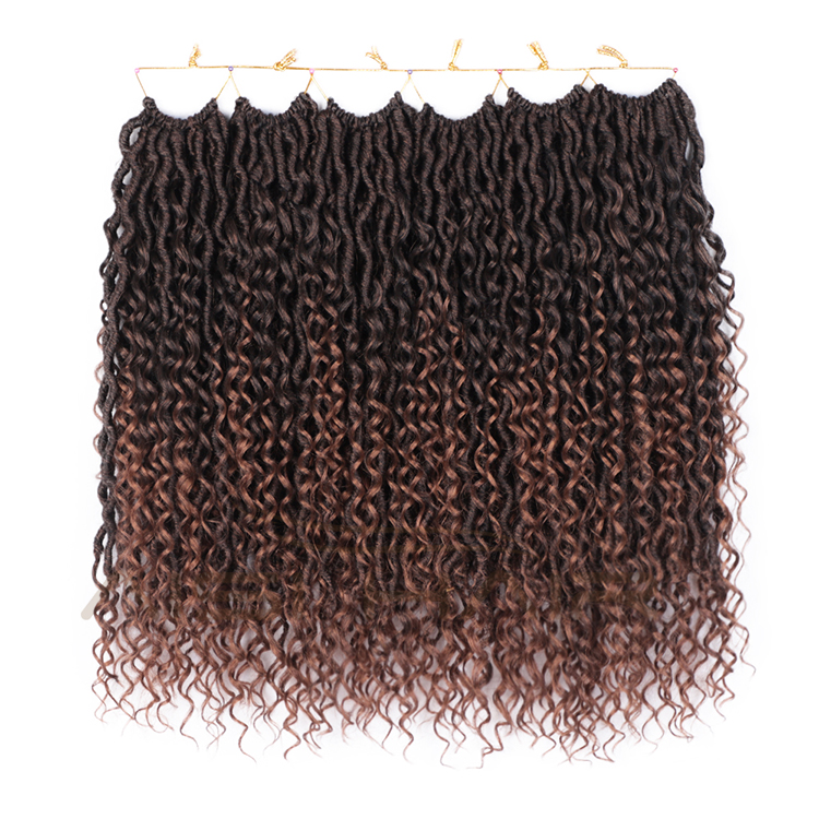 Aisi Hair Goddess Faux Locs Crochet Braids Hair Synthetic Brown Loose Wave Braids Hairpieces Extensions For Black Women