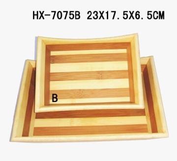 Bamboo 2-Tone Serving Tray Sets