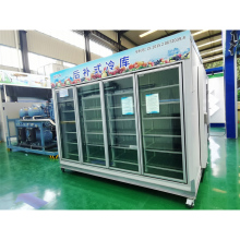 Customization Supermarket Display Walk-in Cooler Glass Door Cold Storage Room