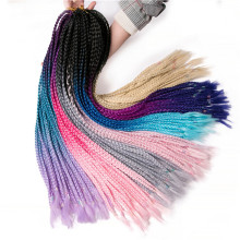 22inch Box Braids with Ends Fan Out Crochet Hair Braids Extension Synthetic Hair Darling Braids Wholesale