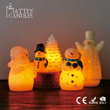 Matti's Christmas Snowman Candle Wax/Led Candle/Wax Candle