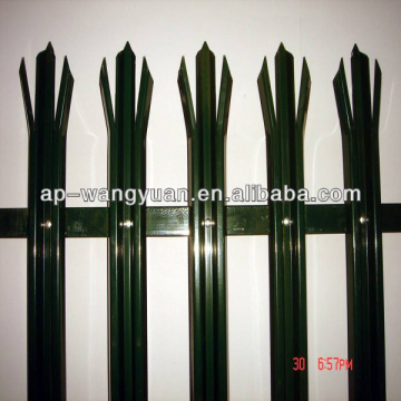 PE sparyed metal palisade fence