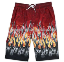 Popular Quick Dry Men's Slim Fit Board shorts with Flames