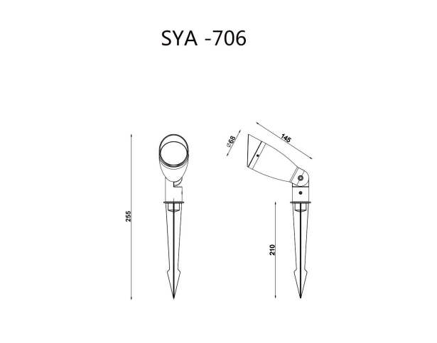 Garden spike lights for lawn