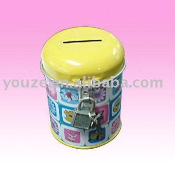 Round coin tin can