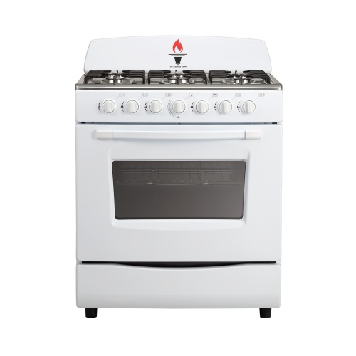 White Color FreeStanding 6-Burners Gas Oven