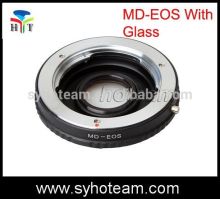 Adjustable Lens Adapter For Minolta MD Lens to Canon EOS With Optical Glass MD-EOS Adapter Ring