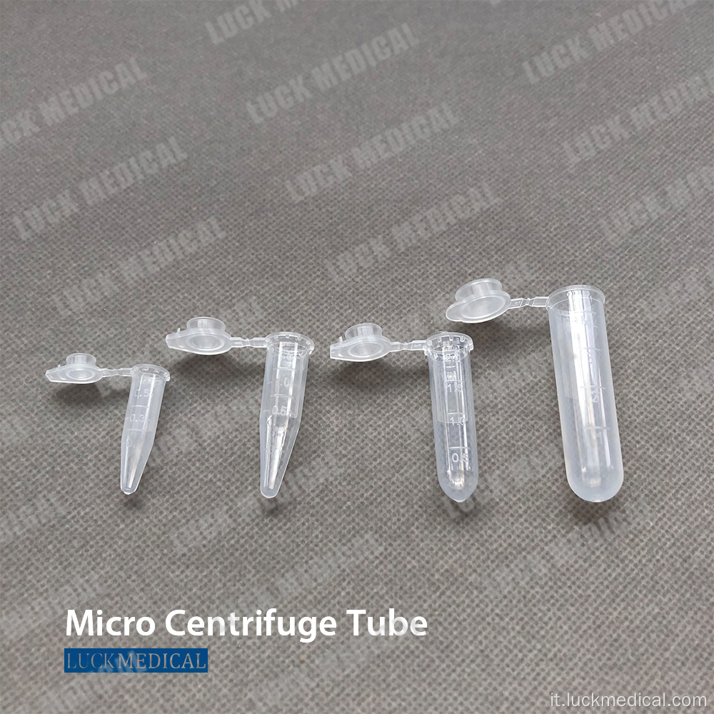 Tubo di micro centrifuga in plastica