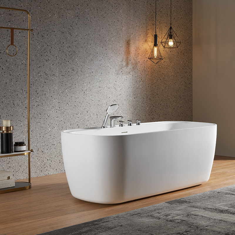 Modern Luxury Freestanding White Common Bathroom Bath Tub Acrylic Bathtub