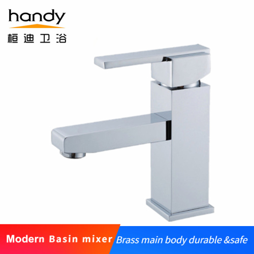 Modern square wash basin hot and cold faucet