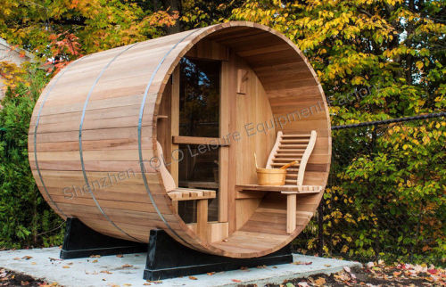 Custom Circular Dry Heat Sauna Cabins For Home / Garden / Green Roofs