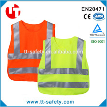 EN1150 polyester high visibility reflective custom kids/child safety vest apparel