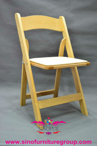 wholesale wooden padded folding chair, used wedding folding chairs