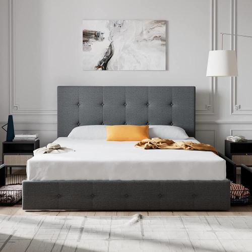 Ciaosleep Full Upholstered Storage Bed Frame