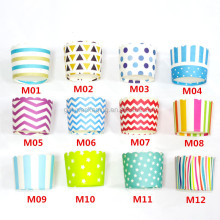 Disposable Baking Paper Cupcake Cases - Striped Color Custom Muffin Cups 2018
