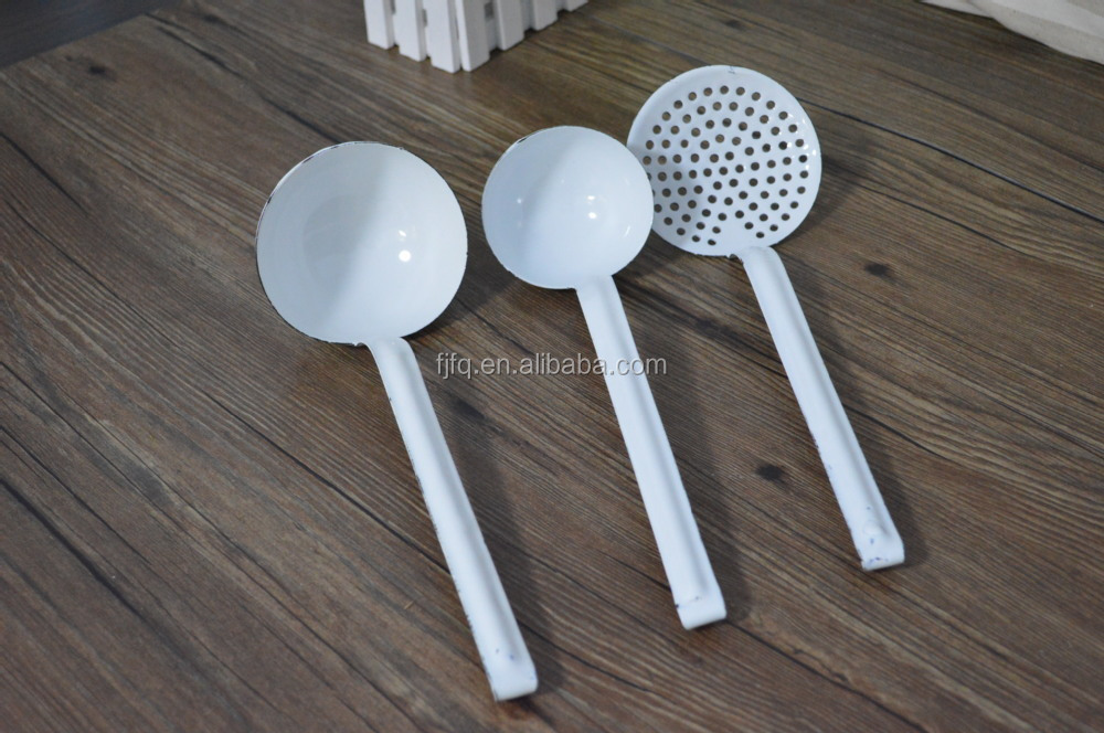 Enamel Steel Soup Spoon Table Spoon Hot-Pot Spoon