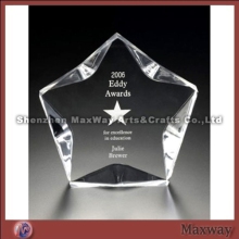 Transparent corporate star-shaped acrylic trophy/award/present