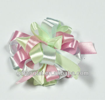 satin sheer green ribbon bow for packing