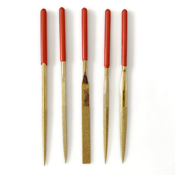 5pcs Titanium Plating Grinding File Electroplated Diamond Needle/Diamond Saw File