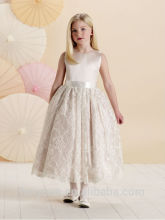 cream high neck baby gown lace girls wearing short skirts