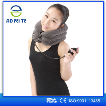 portable 4 layers neck traction device, cervical traction device, malaysia import rubber material inflatable neck traction fixer