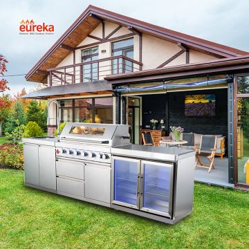 Commercial Modular Stainless Steel Outdoor Kitchen Cabinet for Kitchens